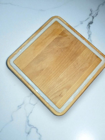 Planche  en bois de hêtre clair L 35 cm × l 35 cm × h 5 cm - MAISON MAZARINE